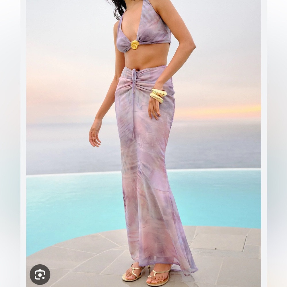 MESHKI Ursula Shell Top and Ruched Skirt